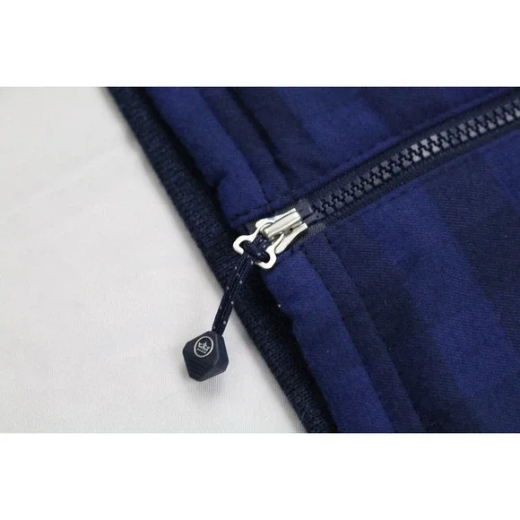 Peter Millar Vest Mens Navy Blue Fuse Elite Flannel Hybrid Performance XXL Plaid - Picture 4 of 16